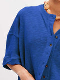 Button Down Half Sleeve Shirt - Trendsi - Flyclothing LLC