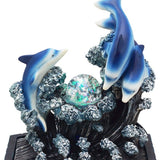 11" Blue Polyresin Dolphins Tabletop Fountain - Homeroots - Flyclothing LLC