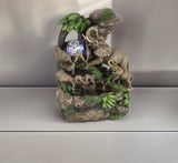 11" Gray Polyresin Elephant Tabletop Fountain with Light - Homeroots - Flyclothing LLC