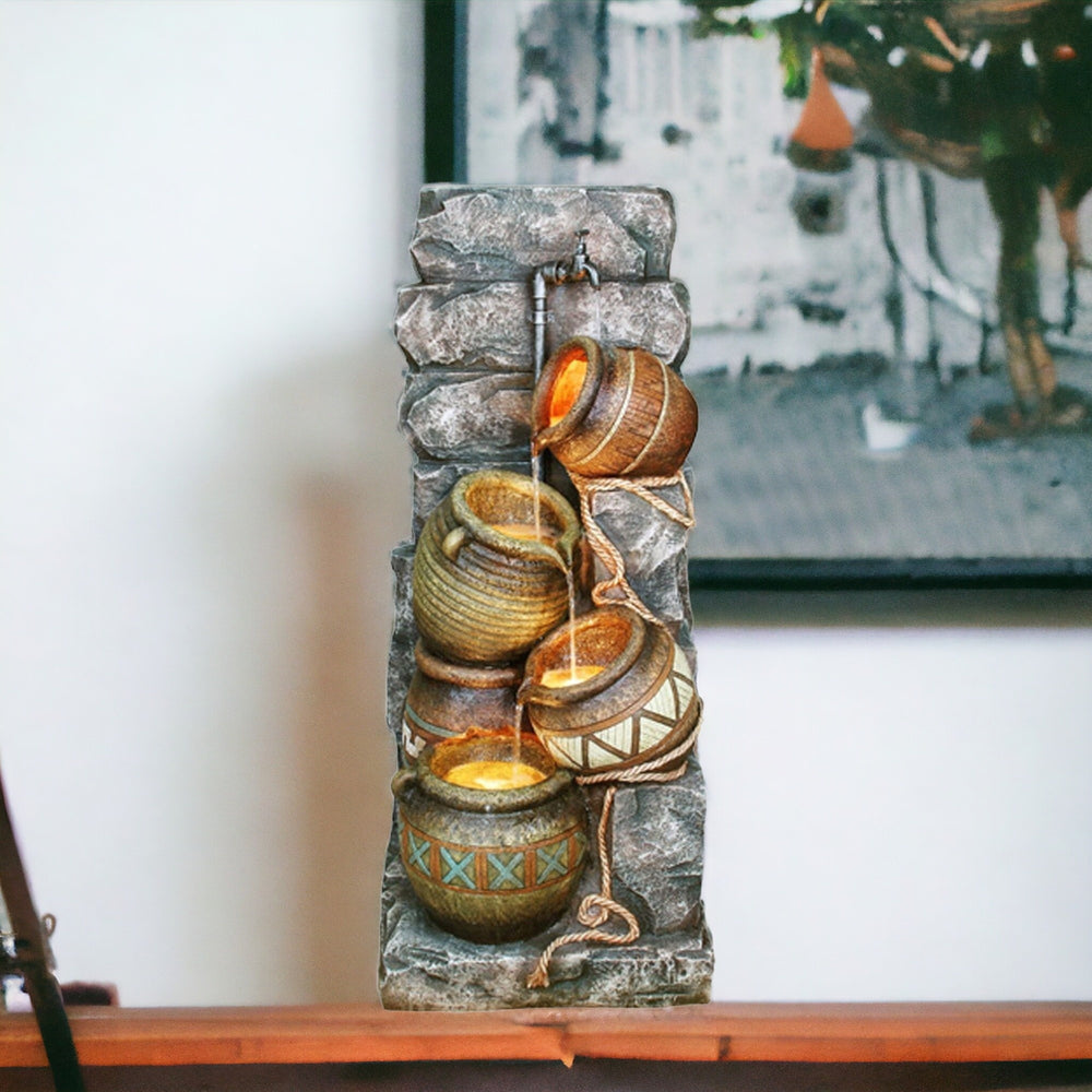 43" Brown/Orange Polyresin Sculpture - Homeroots