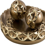 12" Gold Polyresin Decorative Bowl - Homeroots - Flyclothing LLC