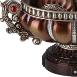 9" Reddish Bronze And Silver Polyresin Decorative Bowl With Orbs - Homeroots - Flyclothing LLC