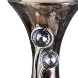 16" Ornate Faux Crystal Tabletop Pillar Candle Holder - Homeroots - Flyclothing LLC