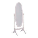 White Oval Cheval Standing Mirror - Homeroots - Flyclothing LLC