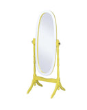 Yellow Oval Cheval Standing Solid Wood Mirror - Homeroots - Flyclothing LLC