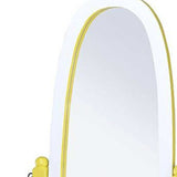 Yellow Oval Cheval Standing Solid Wood Mirror - Homeroots - Flyclothing LLC
