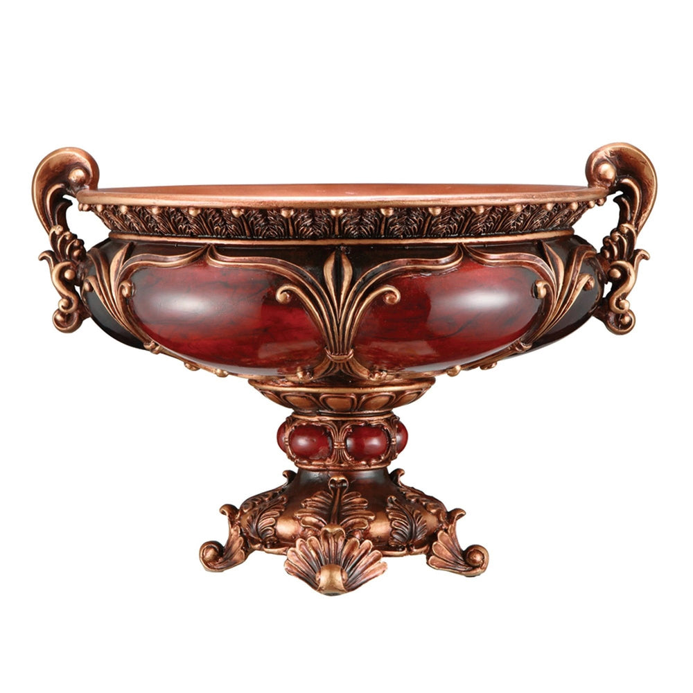 10" Brown And Gold Polyresin Decorative Bowl - Homeroots - Flyclothing LLC