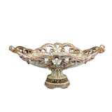 9" Beige And Gold Polyresin Decorative Bowl - Homeroots - Flyclothing LLC