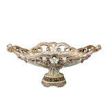 9" Beige And Gold Polyresin Decorative Bowl - Homeroots - Flyclothing LLC