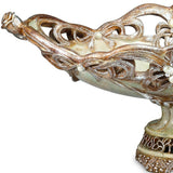 9" Beige And Gold Polyresin Decorative Bowl - Homeroots - Flyclothing LLC