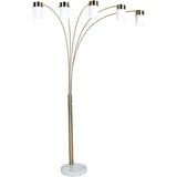 Five Light Gold Metal Floor Lamp - Homeroots - Flyclothing LLC