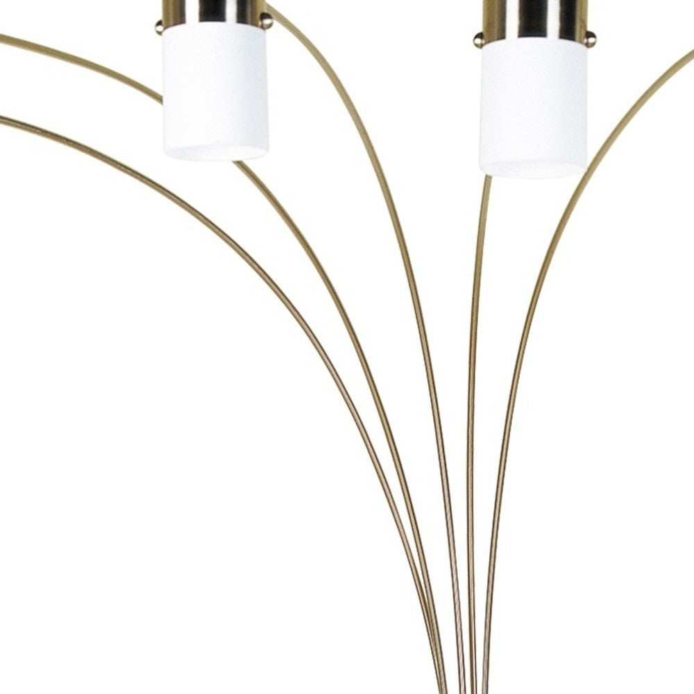 Five Light Gold Metal Floor Lamp - Homeroots - Flyclothing LLC