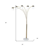 Five Light Gold Metal Floor Lamp - Homeroots - Flyclothing LLC