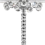 63" Steel Three Light Candelabra Floor Lamp With White Drum Shade - Homeroots - Flyclothing LLC