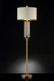 62" Gold Column Floor Lamp With Off-White Drum Shade - Homeroots - Flyclothing LLC