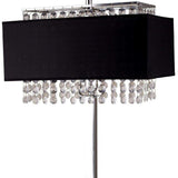Bling Glam Black and Faux Crystal Rectangular Table Lamp - Homeroots - Flyclothing LLC
