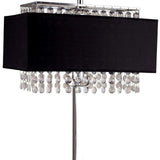 Bling Glam Black and Faux Crystal Rectangular Table Lamp - Homeroots - Flyclothing LLC