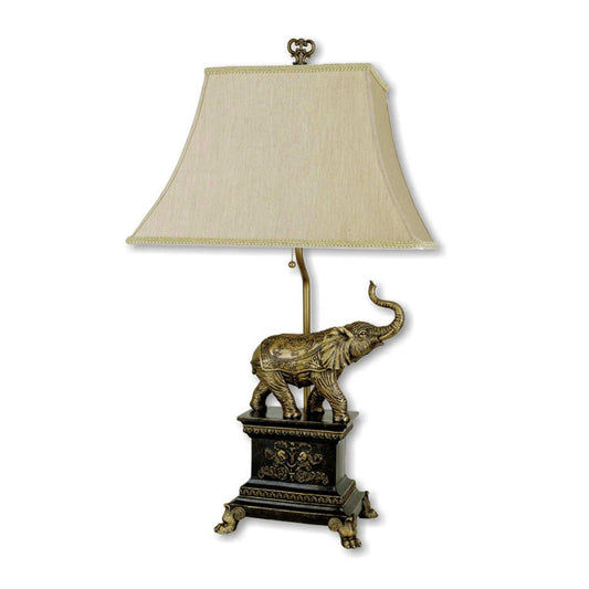Antique Elephant Table Lamp - Homeroots - Flyclothing LLC