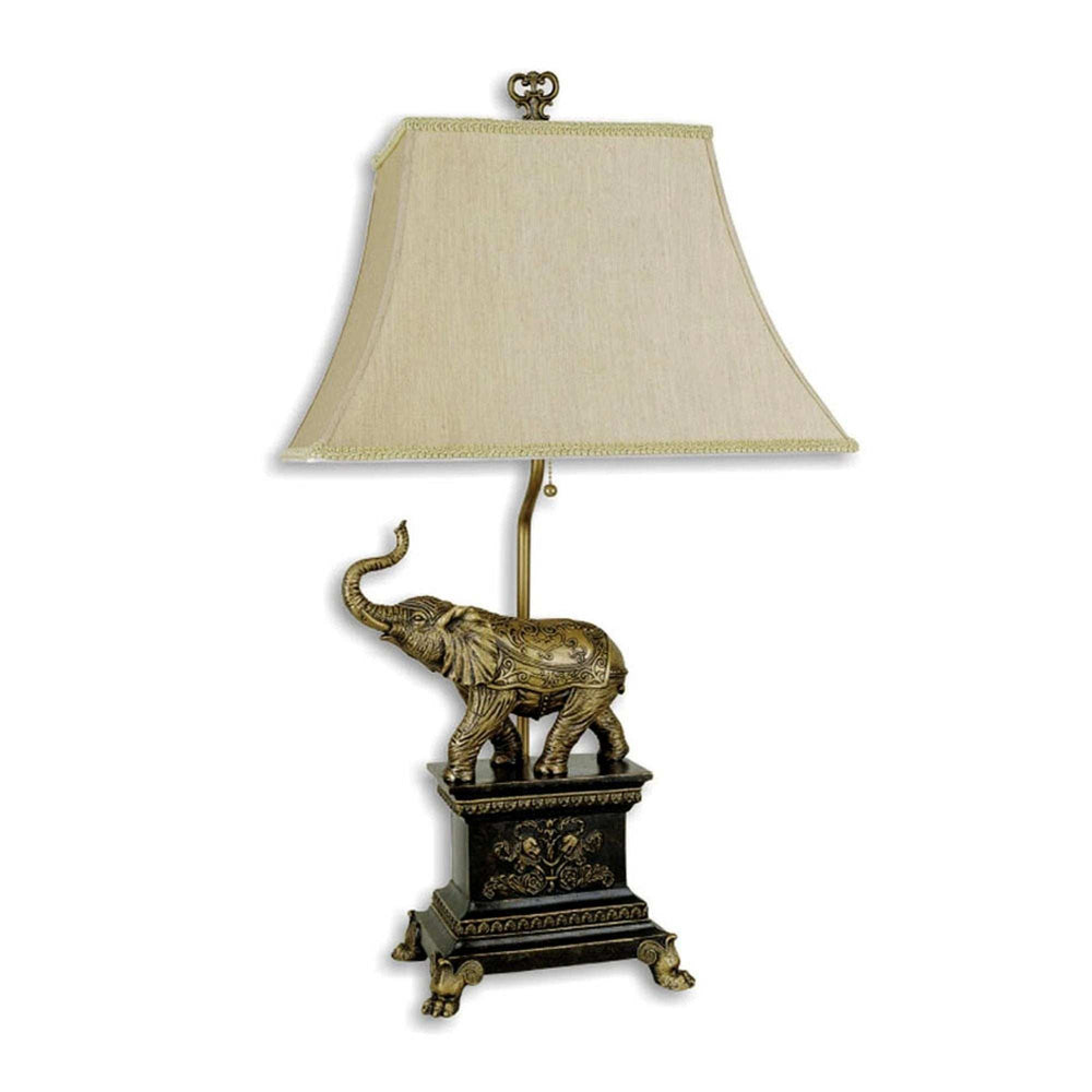 Antique Elephant Table Lamp - Homeroots - Flyclothing LLC
