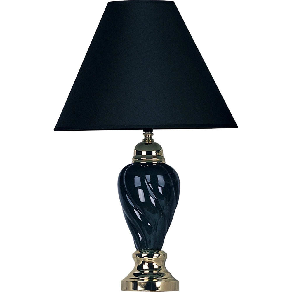 Gold and Navy Blue Table Lamp with Navy Blue Shade - Homeroots - Flyclothing LLC