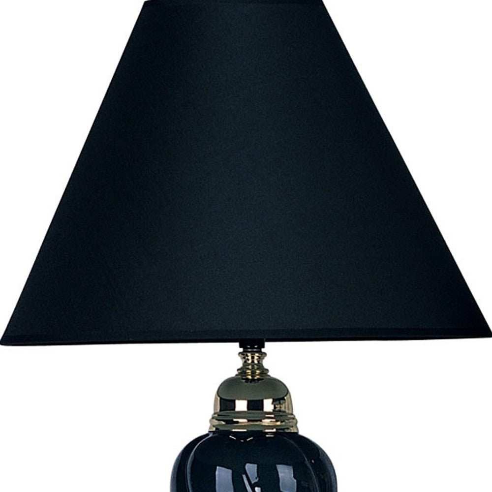 Gold and Navy Blue Table Lamp with Navy Blue Shade - Homeroots - Flyclothing LLC