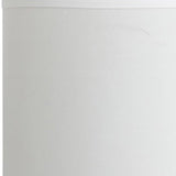 19" Silver Bedside Table Lamp With White Drum Shade - Homeroots