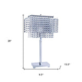 Bling Glam Faux Crystal Rectangular Table Lamp - Homeroots - Flyclothing LLC
