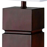 27" Brown Bedside Table Lamp With White Shade - Homeroots
