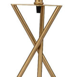 Contemporary Gold Geo Table Lamp with White Shade - Homeroots - Flyclothing LLC
