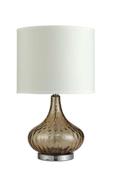 Brown Textured Glass Table Lamp - Homeroots