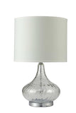 Clear Textured Glass Table Lamp - Homeroots - Flyclothing LLC