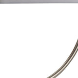 23" Silver Curved Table Lamp With White Rectangle Shade - Homeroots - Flyclothing LLC