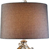 Brown and Gold Faux Crystal Glam Accent Table Lamp - Homeroots - Flyclothing LLC