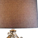 Brown and Gold Faux Crystal Glam Accent Table Lamp - Homeroots - Flyclothing LLC