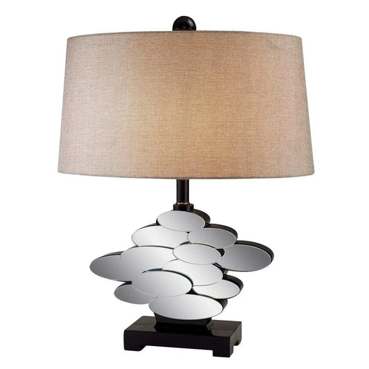 Beautiful Bronzed Table Lamp with Glass Accents - Homeroots - Flyclothing LLC