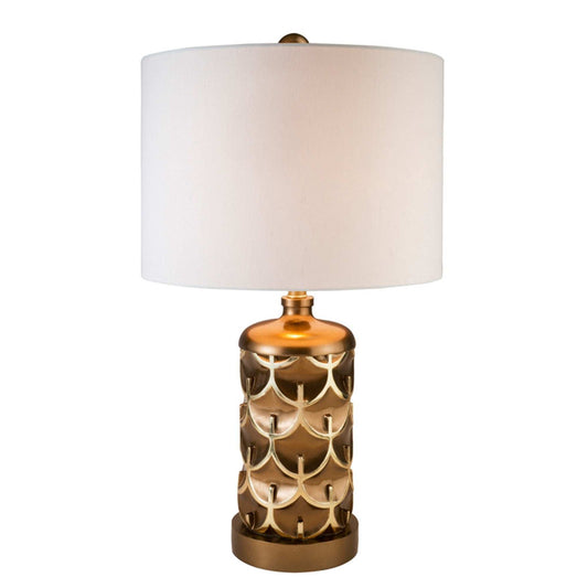 Magestic Brown and Gold Geo Table Lamp - Homeroots - Flyclothing LLC