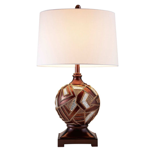 Brown Metallic Mosaic Design Table Lamp - Homeroots - Flyclothing LLC