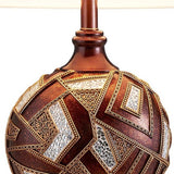 Brown Metallic Mosaic Design Table Lamp - Homeroots - Flyclothing LLC