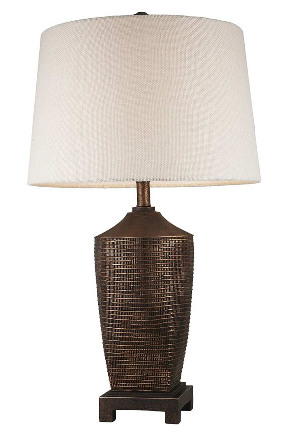 Fantastic Rustic Ribbed Bronze Table Lamp - Homeroots - Flyclothing LLC