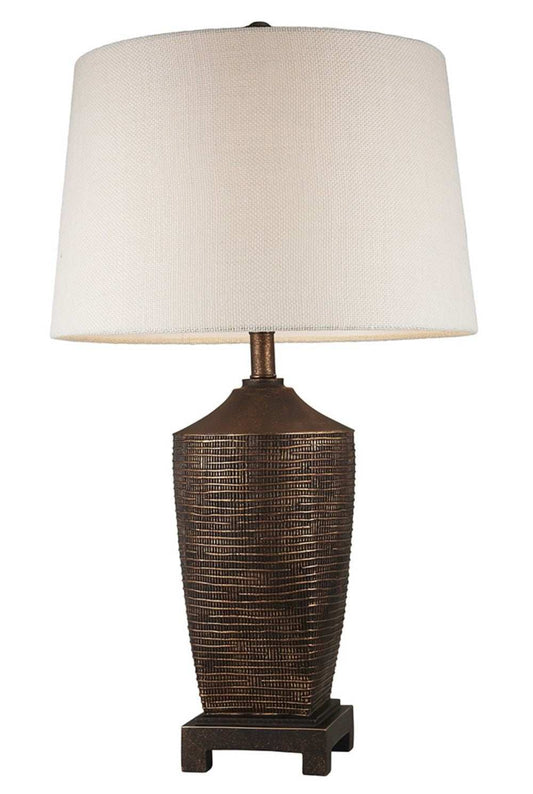 Fantastic Rustic Ribbed Bronze Table Lamp - Homeroots - Flyclothing LLC