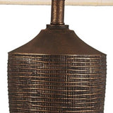 Fantastic Rustic Ribbed Bronze Table Lamp - Homeroots - Flyclothing LLC