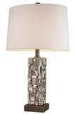 Silver Table Lamp with Abstract Mirror Design - Homeroots - Flyclothing LLC