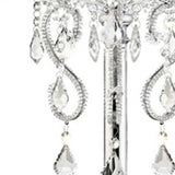 Glam Silver Faux Crystal Accent Table Lamp with See Thru Shade - Homeroots - Flyclothing LLC