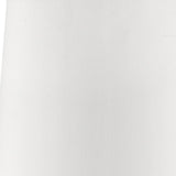 17" White Metal Bedside Table Lamp With Off-White Shade