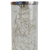 13" Silver Metal Column LED Rope Table Lamp With Clear - Homeroots - Flyclothing LLC