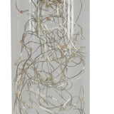 13" Silver Metal Column LED Rope Table Lamp With Clear - Homeroots - Flyclothing LLC