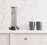 13" Silver Metal Column LED Rope Table Lamp With Clear - Homeroots - Flyclothing LLC