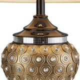 Glitzy Gold Bejeweled Table Lamp - Homeroots - Flyclothing LLC