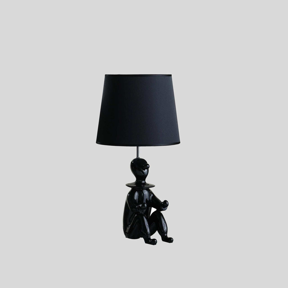21” Black Sculptural Clown Phone Holder Desk Lamp - Homeroots - Flyclothing LLC