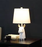 21" Silver Bedside Table Lamp With White Empire Shade - Homeroots - Flyclothing LLC